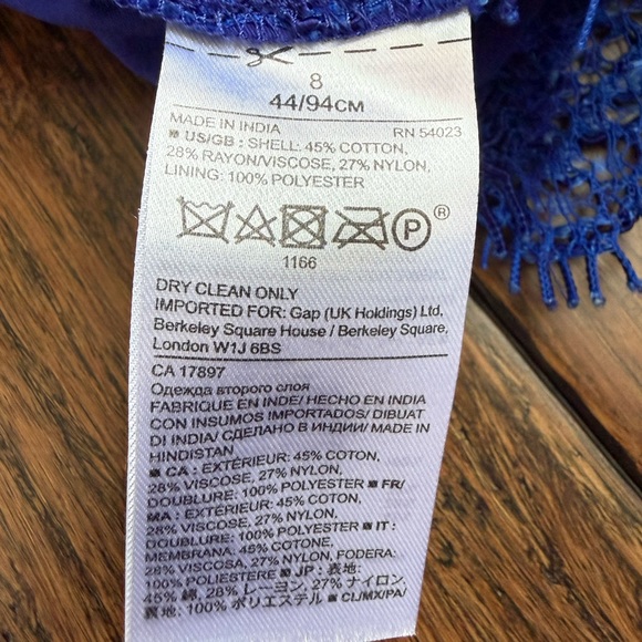 Banana Republic Cobalt Blue Lace Midi Dress - Picture 6 of 8